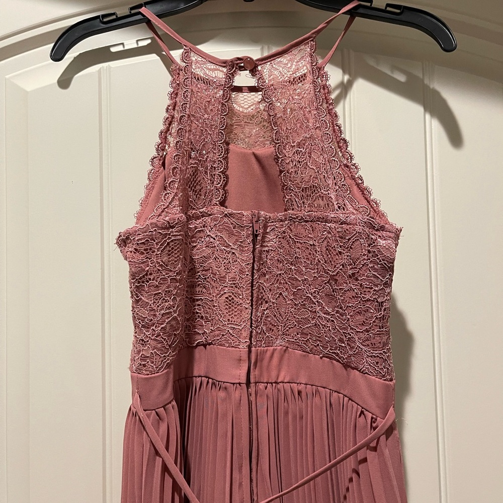 Long semi formal dress. Pink mauve color. Size 12